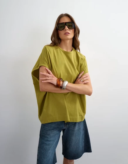 Женская майка Topshop Oversized Tank Circle, оливковая