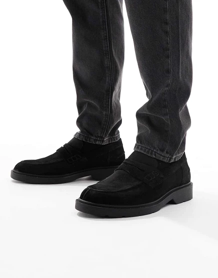 Черные замшевые мокасины Jack &Jones black