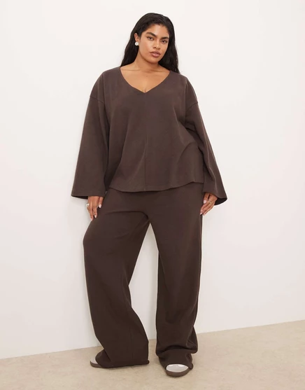 Женские спортивные брюки ASOS Design Curve, шоколадные