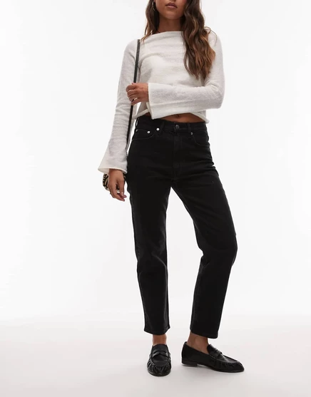 Джинсы ARKET Jade stretch зауженного силуэта черного цвета washed black