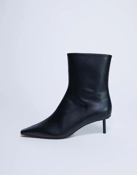 Ботильоны из натуральной кожи премиум-класса Topshop Narla черного цвета на высоком каблуке-шпильке black