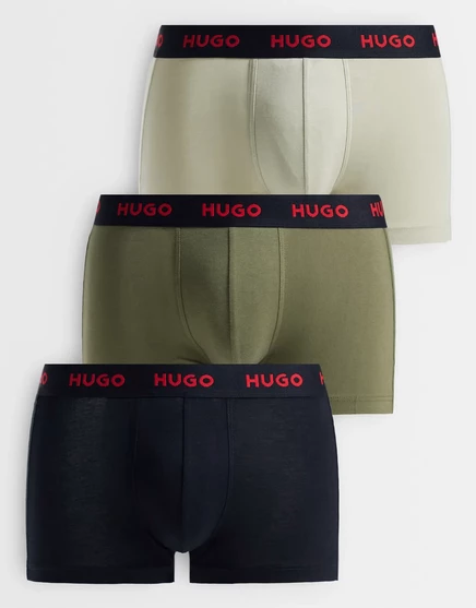 Мужские трусы-боксеры Hugo Red, 3 шт., хаки