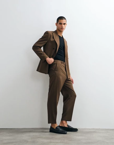 Мужские брюки-каррот ASOS Design, коричневые