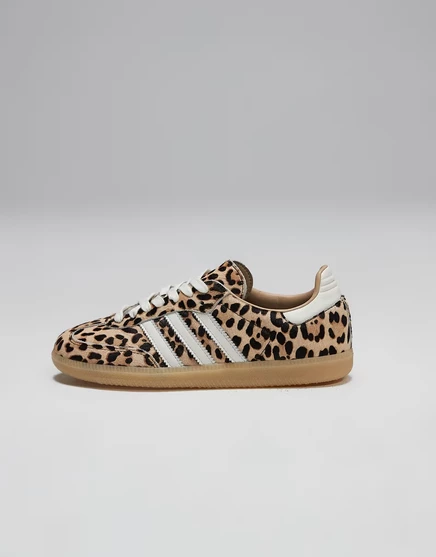 Женские кеды adidas Originals Samba OG, леопард, коричневые