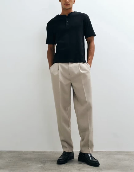 Мужские брюки ASOS Design зауженные, серо-бежевые