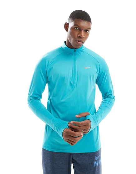 Мужская толстовка Nike Running Stride с частичной молнией, светло-голубая