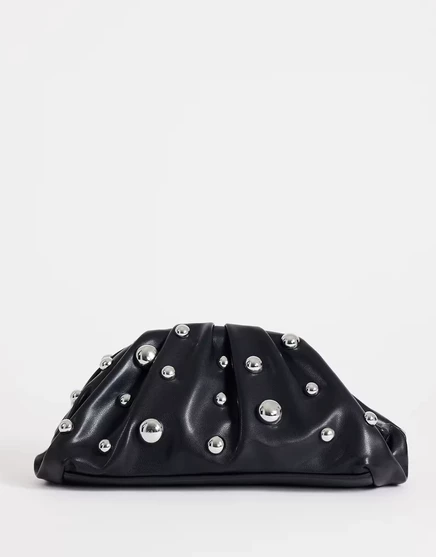 Женский клатч TopShop Josephine с заклепками, черный