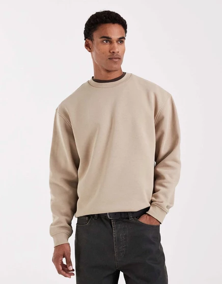 Свитшот ASOS DESIGN essential свободного кроя светло-коричневого цвета crockery