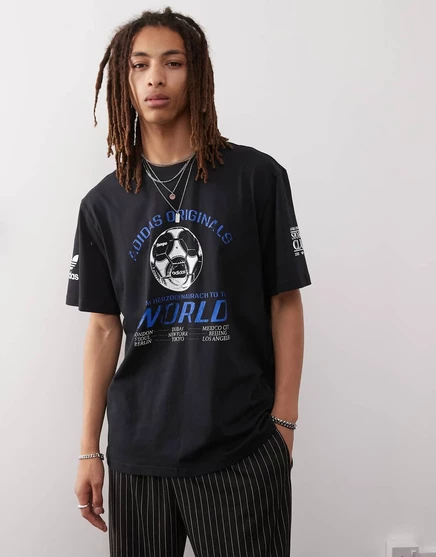 спортивная унисекс футболка adidas Originals для футбола 90-х годов черного цвета black