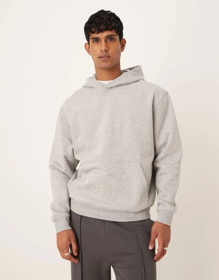 Толстовка ASOS DESIGN essential с капюшоном цвета вереска серого цвета gray heather