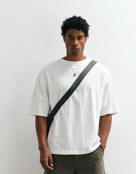 Мужская футболка ASOS Design оверсайз, молочная