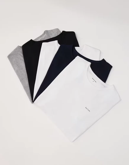Футболка PS Paul Smith 5 pack regular fit из ткани multi multi