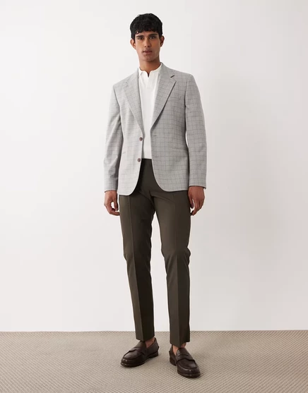 Мужские костюмные брюки ASOS Design Mix & Match зауженные, серые