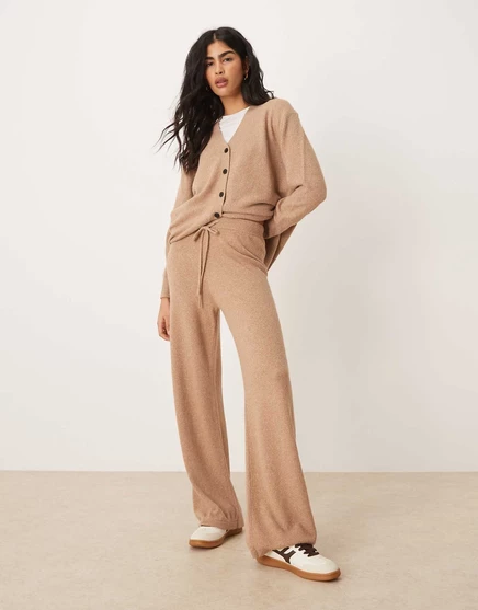 Женские брюки ASOS Design широкие, верблюжьи