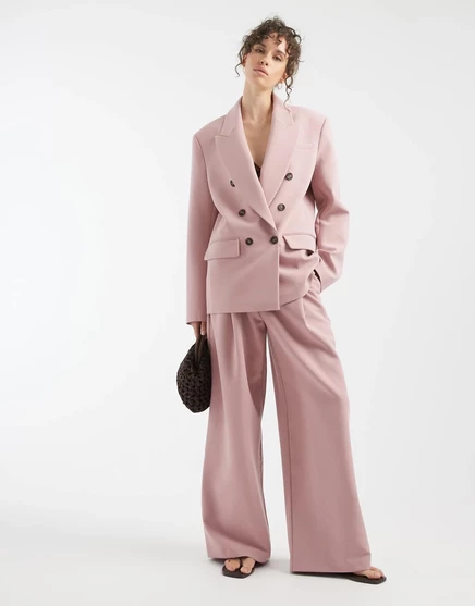 Брюки ASOS DESIGN в стиле непринужденной мужской одежды розового цвета, выполненные на заказ в розовом стиле
