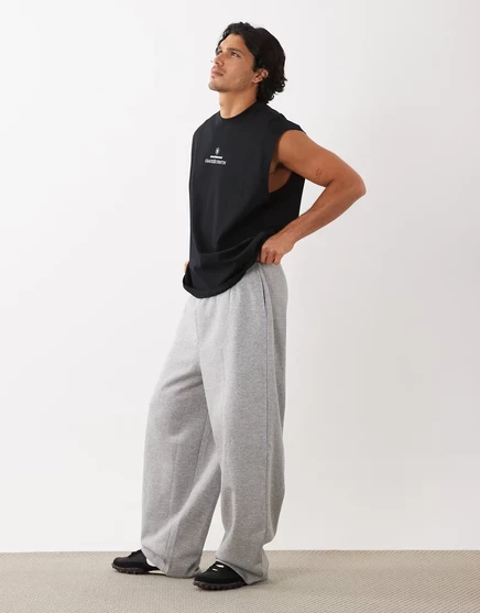 Мужские штаны-баллоны ASOS Design оверсайз, серый меланж