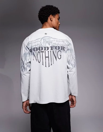 Мужская футболка good for nothing свободного кроя, кремовая
