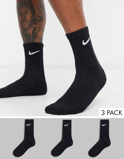 Мужские носки Nike Training Cushioned, 3 пары, черные