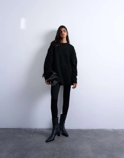 Черные облегающие леггинсы Topshop во всю длину black