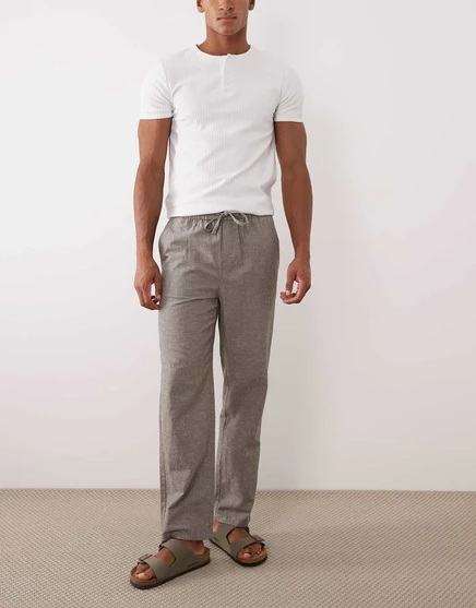 Мужские свободные брюки ONLY & SONS linen mix, светло-коричневые