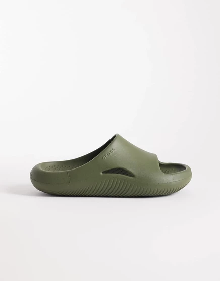 Кроссовки Crocs унисекс Mellow Recovery Slides оливково-зеленого цвета army green