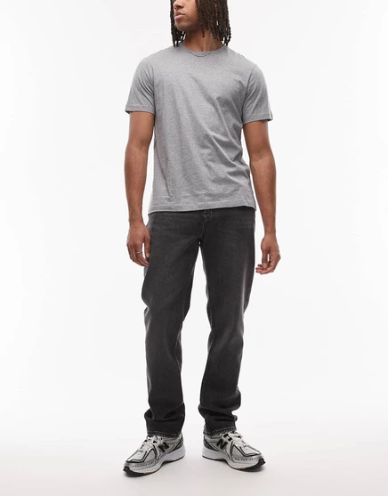 Узкие прямые джинсы Tommy Jeans Ryan черного цвета, застиранные denim washed black