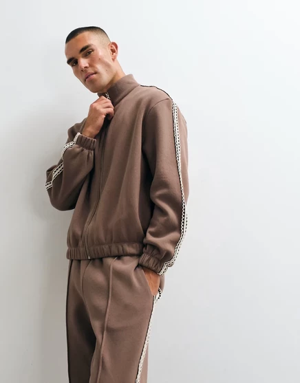 Мужская куртка ASOS Design на молнии, коричневая