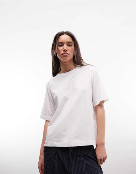 Белая футболка Weekday Perfect white