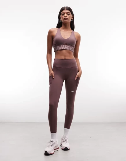 Женские легинсы Nike One Training Dri-FIT, коричневые