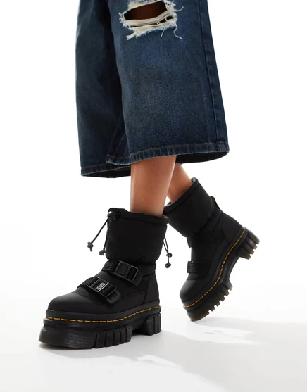 Низкие сапоги на мягкой подошве Dr Martens Audrick черного цвета black