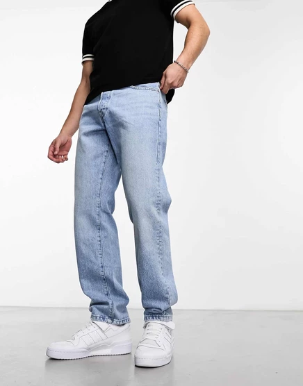 Светлые джинсы свободного кроя Only & Sons Edge light blue denim