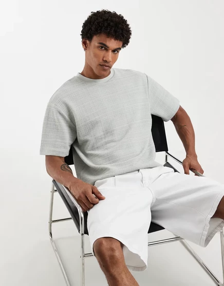 Мужская футболка ASOS Design плотная свободного кроя, светло-зеленая