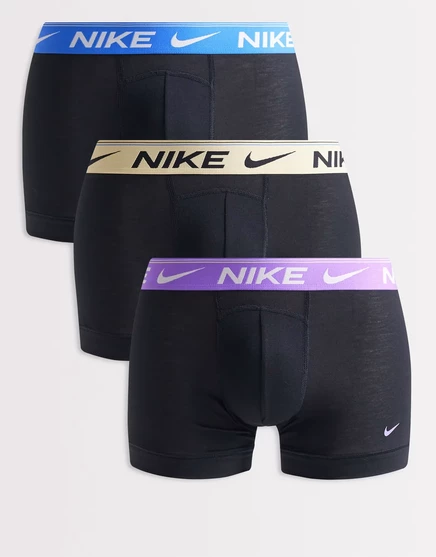 Трусы Nike Ultra comfort из 3-х комплектов черного цвета с оранжевым/синим/фиолетово-черным оттенком - tangerine ti