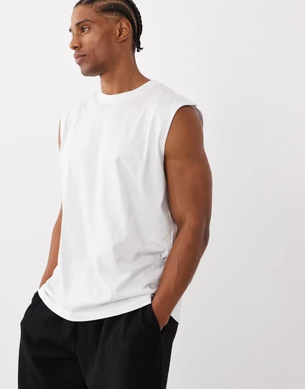 Безрукавка Jack &amp Jones оверсайз белого цвета, ярко-белая