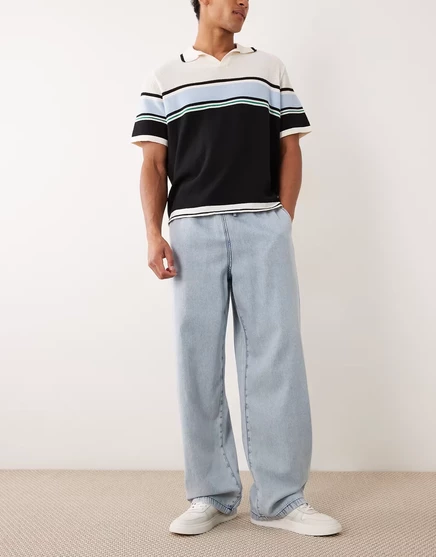 Мужские джинсы ASOS Design свободного кроя, светло-синие