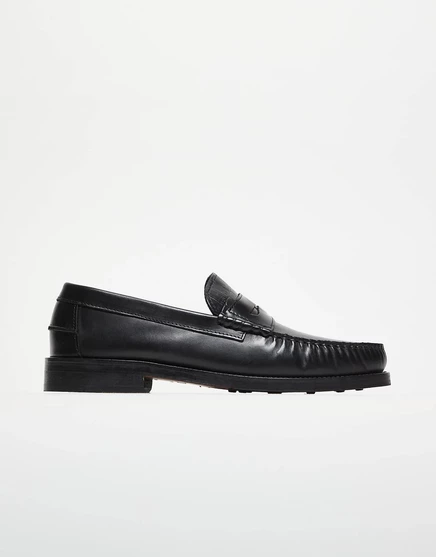 Мокасины WALK London Dalston из тисненой кожи, черные