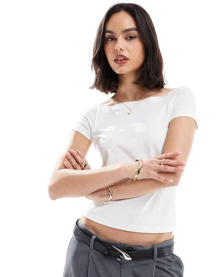 Футболка с коротким рукавом Vero Moda белого цвета bright white