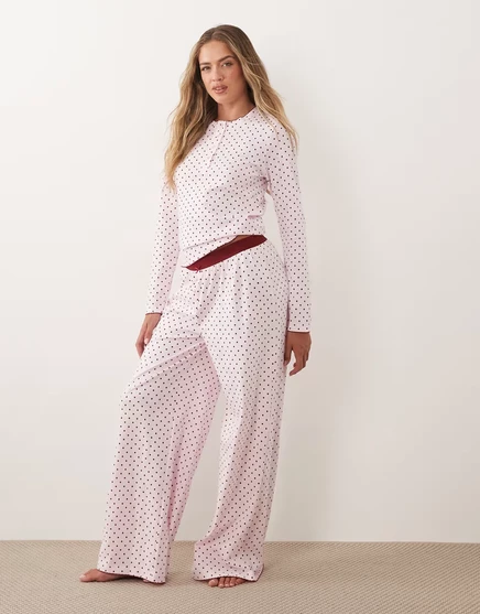Женские брюки ASOS Design с открытой талией, розово-бордовые