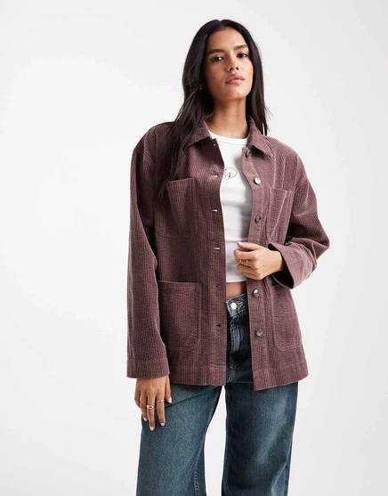 ДИЗАЙНЕРСКАЯ вельветовая куртка-сарай ASOS цвета мокко mocha