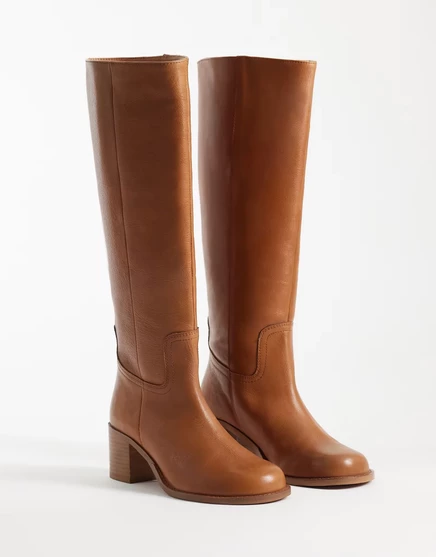 Женские сапоги ASOS Design Clyde кожаные, коричневые