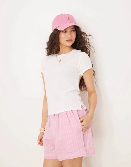 Детская футболка Free People с круглым вырезом цвета слоновой кости ivory