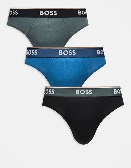 Спортивные трусы BOSS Bodywear из 3-х комплектов черного, серого и синего цветов black blue gray