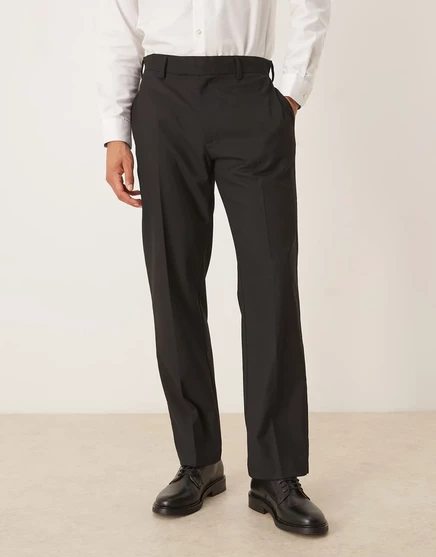 Элегантные прямые брюки от ASOS DESIGN черного цвета black