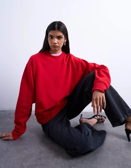 Topshop ultimate sweat в красном цвете red