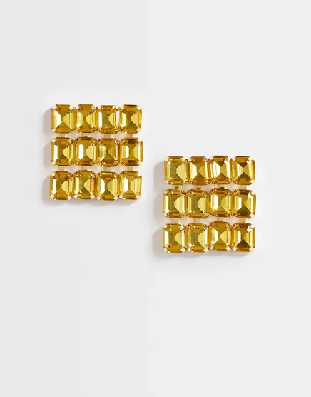 Массивные серьги Topshop Eddie square из золота gold