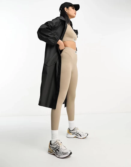 Женская резиновая парка ASOS Design, черная