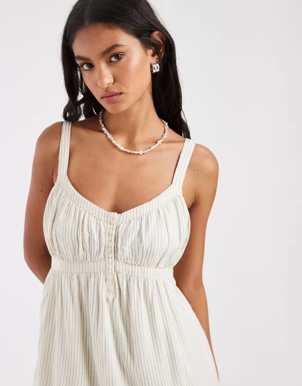 Женское мини-платье Hollister в полоску, желтое
