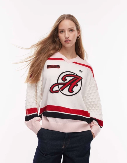 Женский джемпер Adidas Originals Adiluna, розово-белый