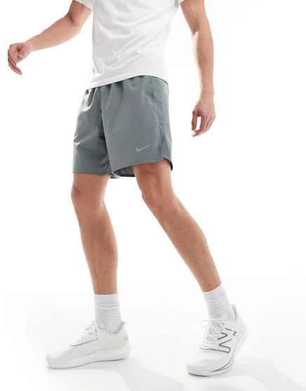 Шорты Nike Running Dri-FIT Challenger длиной 7 дюймов серого цвета gray