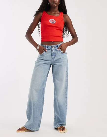 Женские джинсы ASOS Design бойфренд, светло-голубые